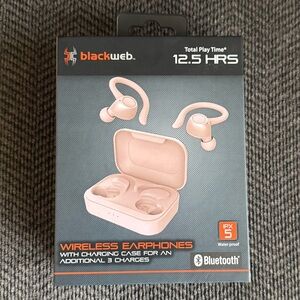 Blackweb Cute Pink Wireless and Waterproof Earphones